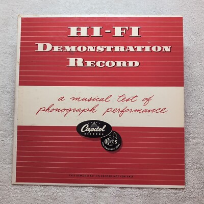 10'' 33 RPM Hi-Fi Demonstration Record Capitol Records PRO 138-139