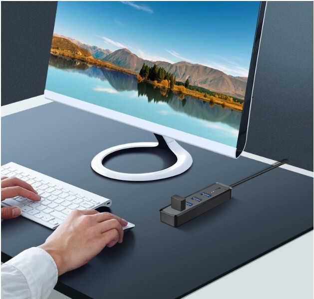 4-Port USB 3.0 Hub for Laptop & PC - High-Speed Data Transfer & Extra Ports