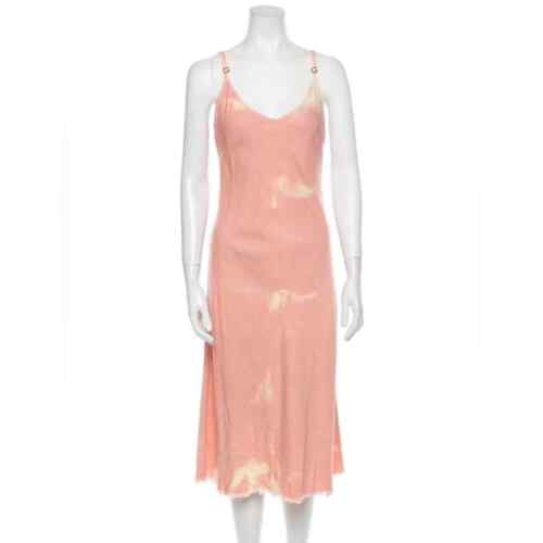 MOTHER 100% cotton tie dye pink midi dress