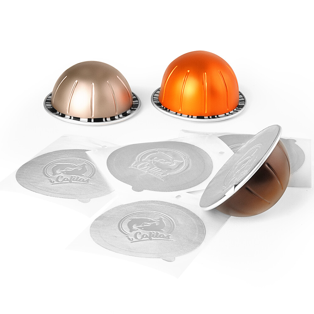 100x Espresso Lid Sticker Foil Seal Aluminum For Nespresso Vertuo