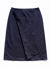 NEW WITHOUT TAG GAP A-Line Pinstripe Checks Wool Wrap Skirt Sz 1 26" x 25.5" 