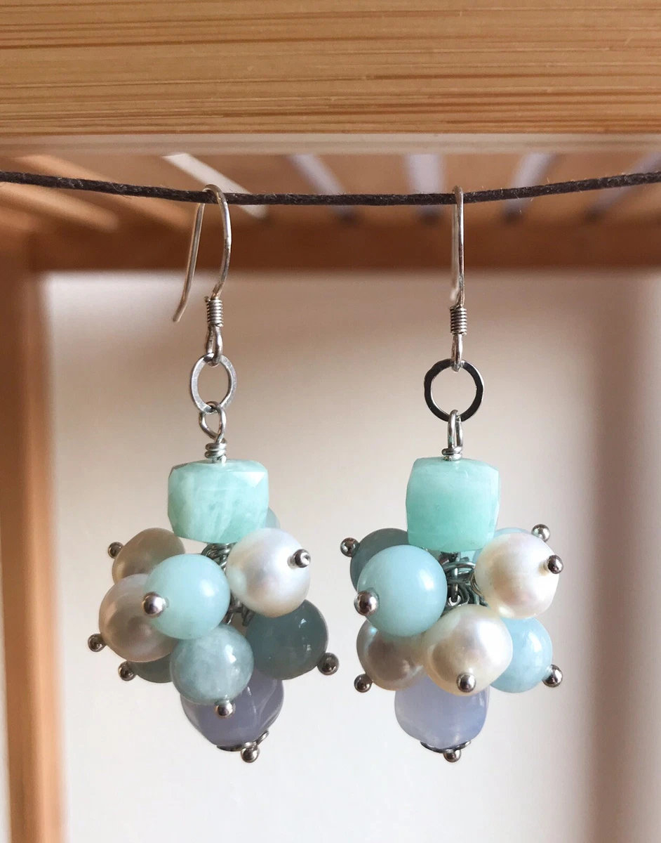 Orecchini di lusso con perle in argento sterling