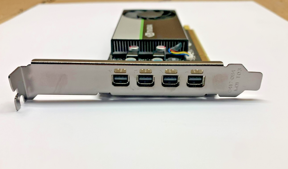 Dell NVIDIA Quadro T1000 4x Mini-DisplayPort 4GB DDR6 0DW8FN Video ...