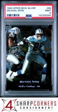 1996 UPPER DECK SILVER #98 MICHAEL IRVIN HOF POP 2 PSA 9