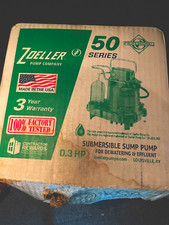 Zoeller 50 Series Submersible Sump Pump for Dewatering & Effluent, 0.3 HP