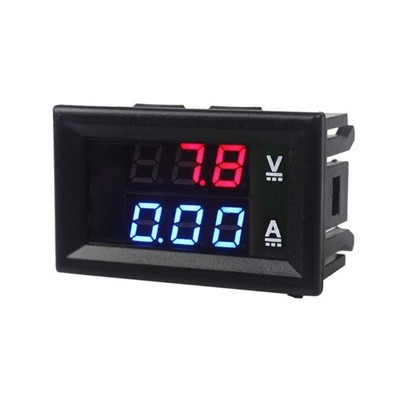High Visibility LED Screen Power Meter Two Voltages Current Display 0-100V