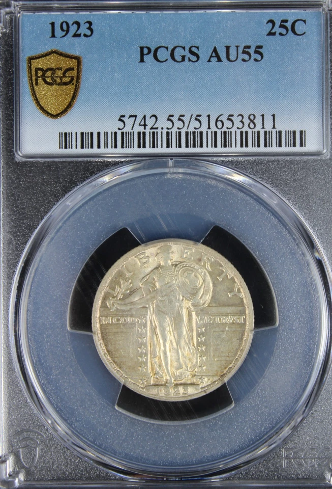 1923 AU55 Standing Liberty Quarter, PCGS 51653811 - Image 3 of 4