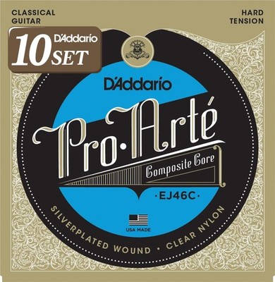 D'Addario Pro-Arte Long-Lasting Composite Hard EJ46C Classic Guitar Strings x 10