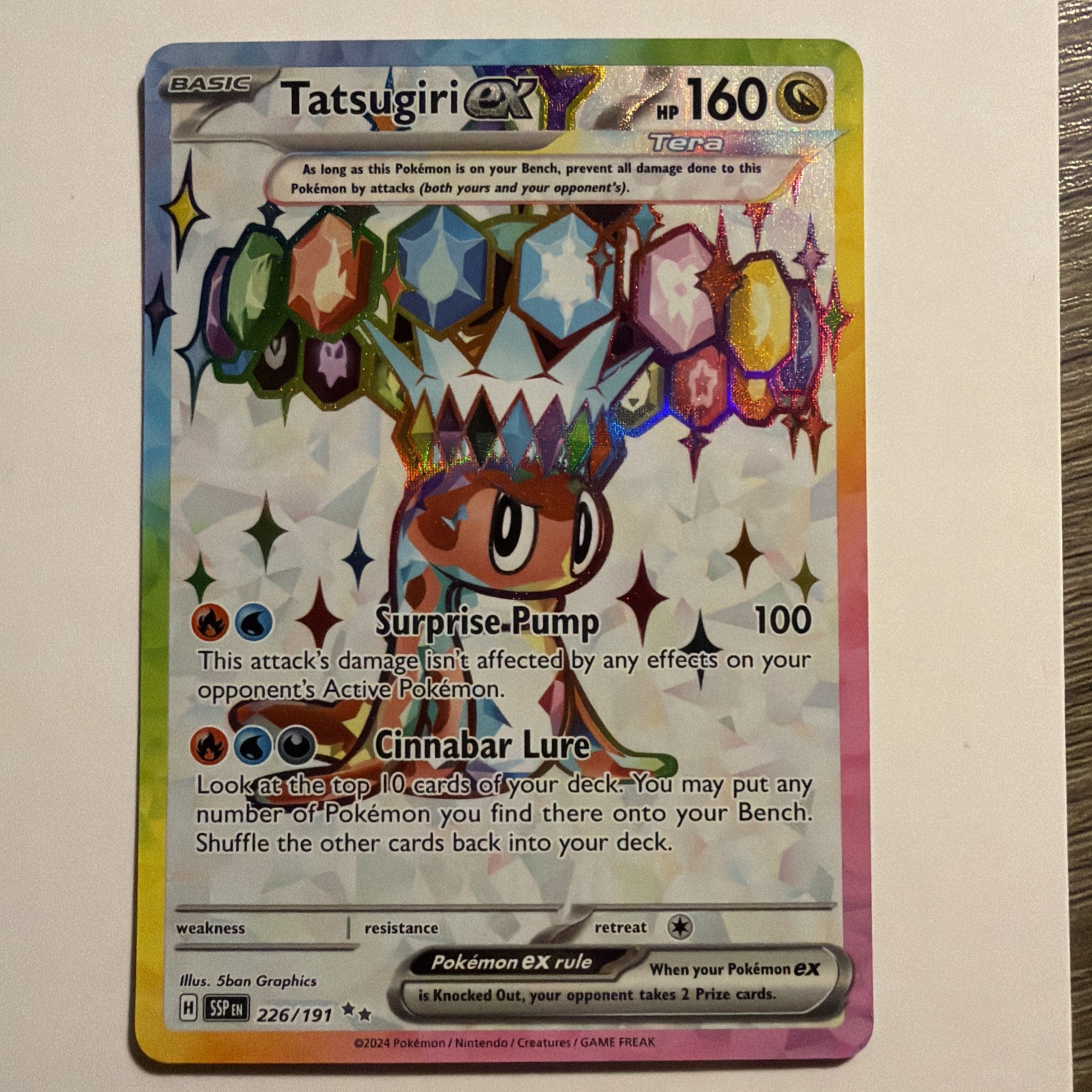 Tatsugiri ex 226/191 Surging Sparks (SSP) NM Full Art Pokemon Card