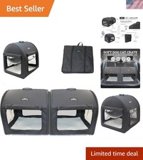 Portable 2-in-1 Soft Dog  Cat Crate - Travel Kennel for Pets Up to 50 lbs