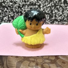 2005 Fisher Price Little People Lil Dino Brontosaurus Boy Leaf Caveman