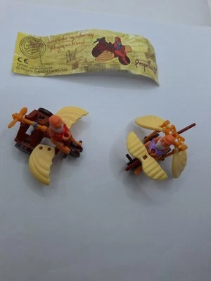 Ü- Eier Leonardos wundersame Flugmaschinen 2001 -2 Figuren +2 BPZ neu unbespielt - Bild 1 von 4