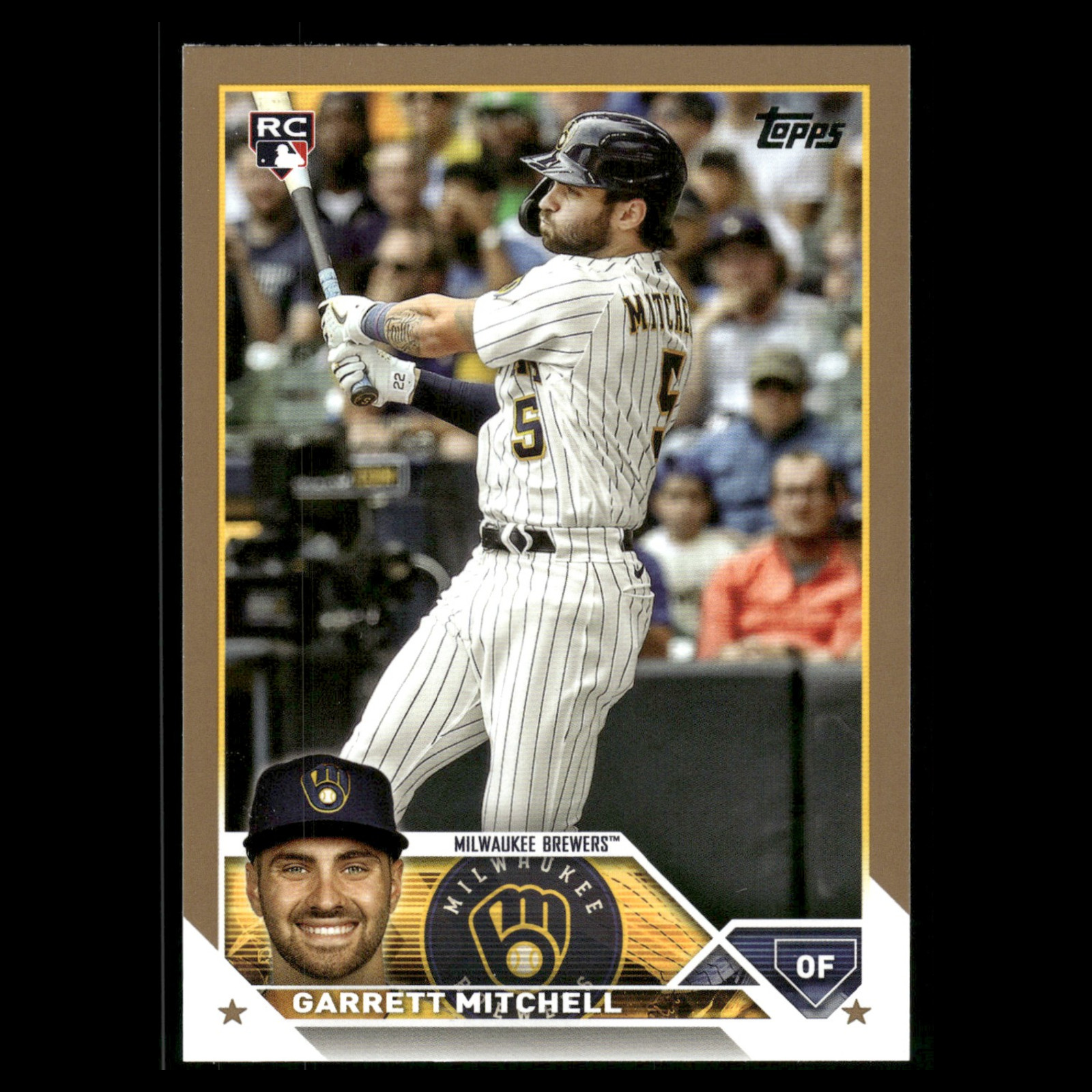 Garrett Mitchell Rookie /2023 #359 2023 Topps Gold Milwaukee Brewers Baseball