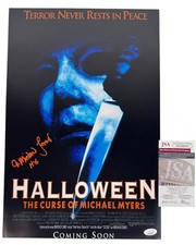 A. Michael Lerner signed 12x18 Poster Michael Myers - JSA Authentication