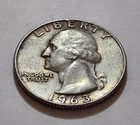 1963-D Washington Quarter • 90% Silver •Circulated • X125