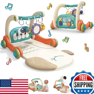 Hitish 3-in-1 Baby Play Mat Gym, Kick & Play Piano, Music, Light, Activity Walke