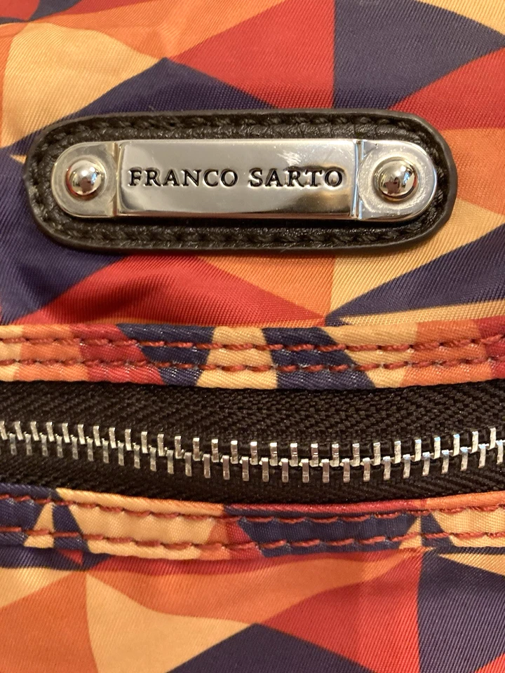 Franco Sarto Geo Patrón Naranja/Rojo/Marrón Nylon M/L Bolso Informal Cartera de Hombro Foto 3 de 4