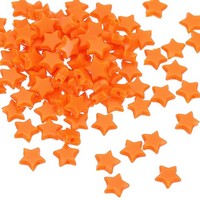 Acryl Sternperlen, 200 StüCk Sternform Freundschafts-Bastelperlen, Orange