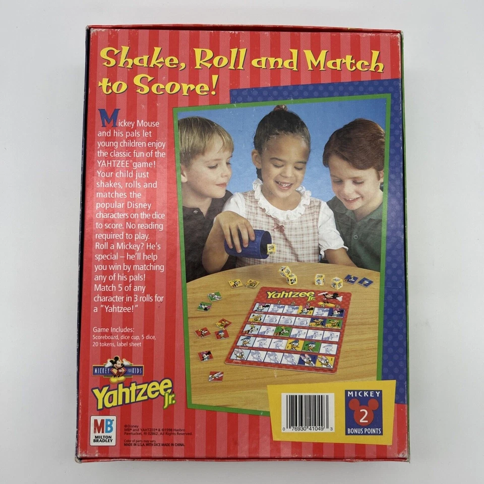 Disney Mickey Mouse Kids Yahtzee Jr by Milton Bradley Vintage 1998 100% Complete - Image 2 of 4