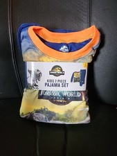 NWT Jurassic Park World Boys Sizes 10 Lg 2 Piece Fleece Pajamas Set Dinosaur