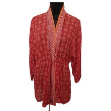 Women's Xhileration Red Sheer Lightweight Robe Size XS/S