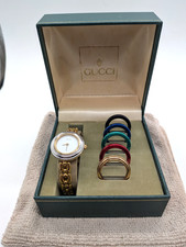   Near Mint w/ Box  Gucci Change Bezel 6 Color Gold 11/12.2 Qz Women Watch