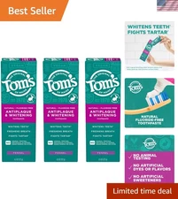 Natural Fluoride Free Antiplaque Toothpaste in Fennel Flavor – 3 Pack of 4.5 oz