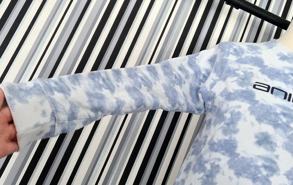 Animal Organic Cotton Blue & White Clouds / Tie-dye Sweatshirt - Size 12 - Image 3 of 4