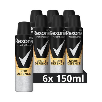 Rexona Men Deospray Sport Defence Anti-Transpirant Herren Männer 6 x 150 ml