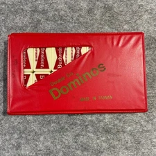 NEW Vintage Budweiser x Double Six Dominos Set - Set of 28 Red Case 1970s-1980s