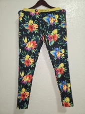 Ethika Chaotic Love Tropical Bird of Paradise Hibiscus Leggings Wm's m(42)