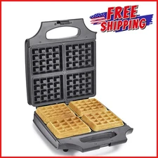 CLASSIC WAFFLE IRON Belgian Waffle Maker 4 Slice Non-stick Plates Electric 1400W
