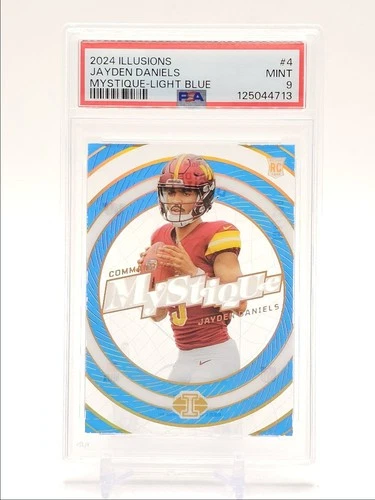 JAYDEN DANIELS 2024 ILLUSIONS MYSTIQUE LIGHT BLUE #4 RC /299 PSA 9 Q5666