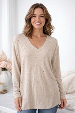 Charter Club Intimates Pajama Top Sandstone Heather New Medium NWT