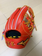 Mizuno Pro Hardball Infield Glove Custom Haga Japan Sprlend Orange New