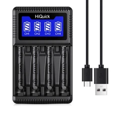 HiQuick AA AAA Battery Charger for 1.2V NiMH NiCD AA AAA  Rechargeable Batteries