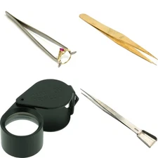Jewelry Soldering Tweezers Ring Holder Loupe Diamond Gemstone Tool