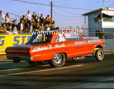 ''Doug's Headers'' ''Chevy 2 Much'' 1965 Chevy ''2'' NITRO Funny Car PHOTO! #(14)