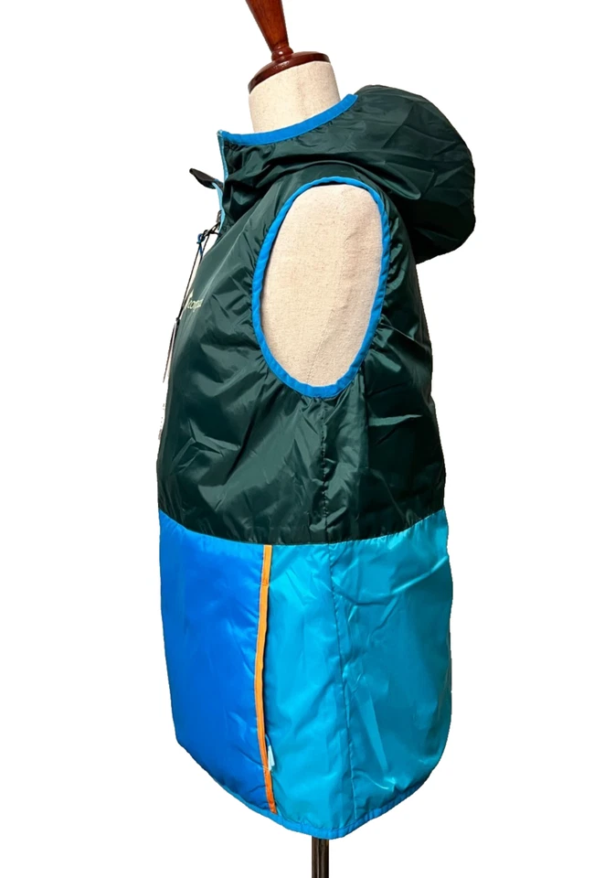 NWT COTOPAXI Women's S Teca Calido Hood Zip Vest Reversible Pensacola Green Blue - Image 3 of 4