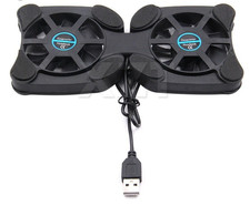 Dual USB Cooling Fan Pad Foldable Slim Fans Cooler Stand For Laptop PC Notebook