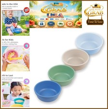12 oz Toddler Bowls Set of 4 Deep-Walled Durable Reusable Snack Meal Dishwasher