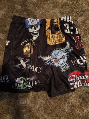 wwe attitude era 2XL chalk line shorts stone cold rock dx mankind nwo