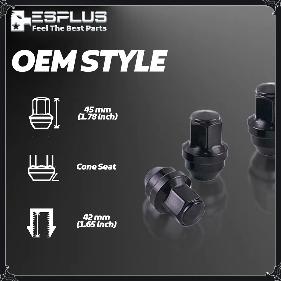 20 Pc Ford OEM Lug Nut Black M14x1.5 Fit Edge/Explorer/E-Transit/GT/Mustang - Image 3 of 4