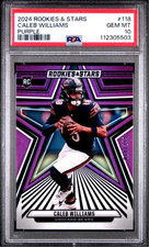 Graded 2024 Panini Rookies & Stars Caleb Williams #118 Purple /299 Card PSA 10