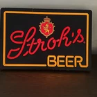 Vintage Lighted Strohs Beer Sign-Few Blemishes In Pics But Works Fine/Looks Good