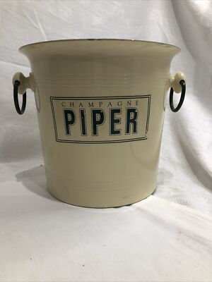 VINTAGE GEBRAUCHTER DESIGNER PIPER CHAMPAGNER EISKÜBEL KÜHLER WEINBAR SPRUDEL PARTY