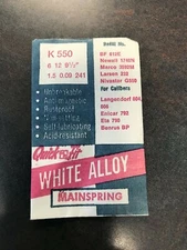 HR Quick Fit Mainspring No. K550 for ETA 790, Enicar 792, Benrus BP - Alloy