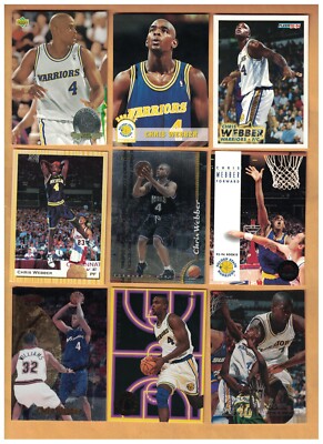 Chris Webber 1993-94 UPPER DECK ROOKIE STANDOUTS & OTHER ROOKIES & INSERT CARDS