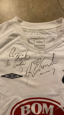santos brazil jersey #7 Robinho 100% Original Signed Pele Match