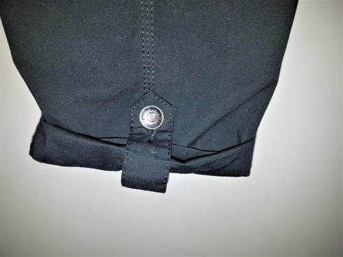 Pantalones de mezclilla Dkny para mujer negros corte bota, botones por puños, Petite 2, CAPRI 2P NUEVOS SIN ETIQUETAS - Imagen 3 de 6